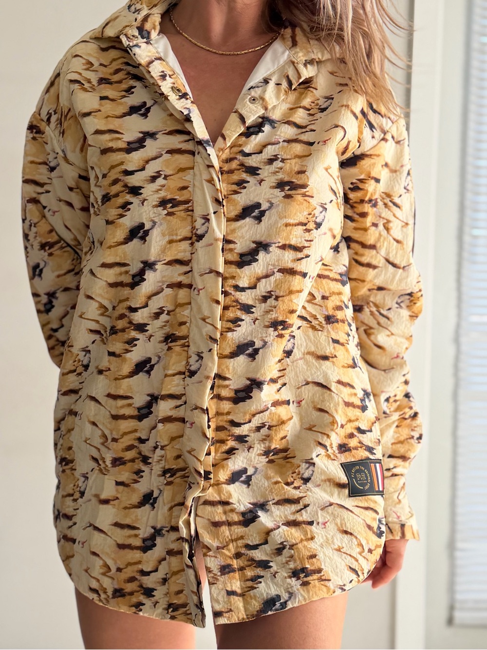 P.E Nation Tiger Printed Oversized Shirt/Jacket XS — NWOT